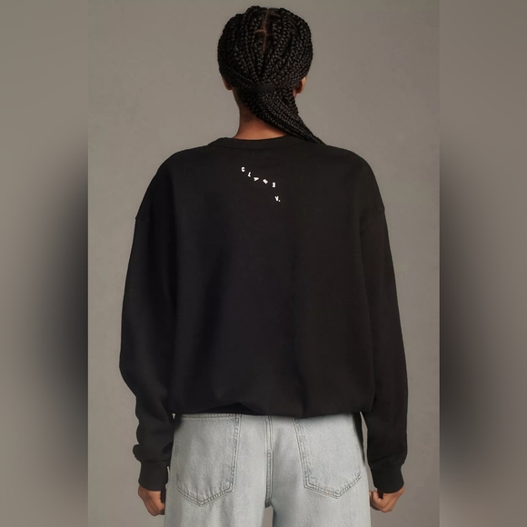 Clare V. Oversized Ciao Sweatshirt Black - Picture 2 of 7